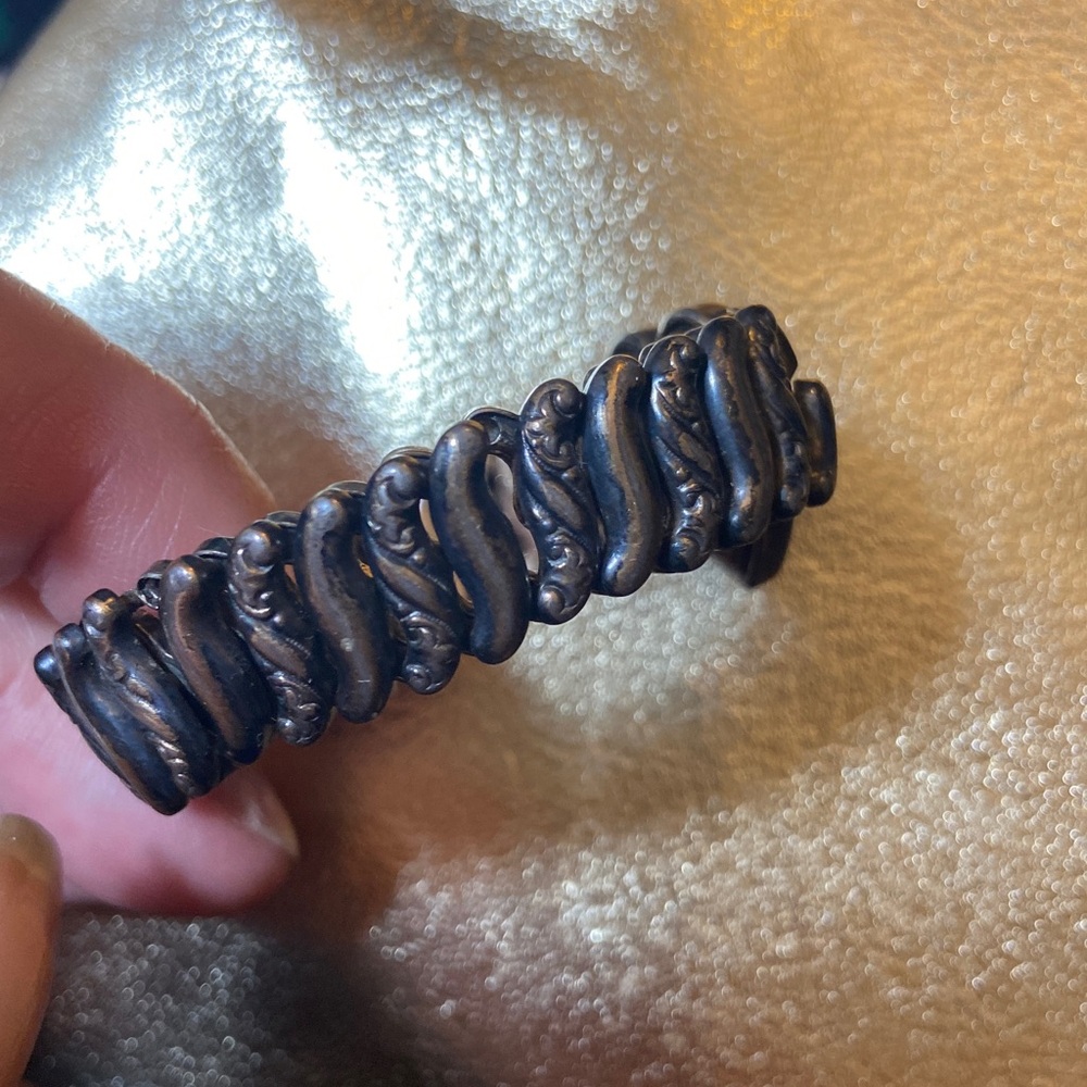 Vtg American Queen Pitman Keeler Sweetheart Expansion Bracelet Sterling Base View 5